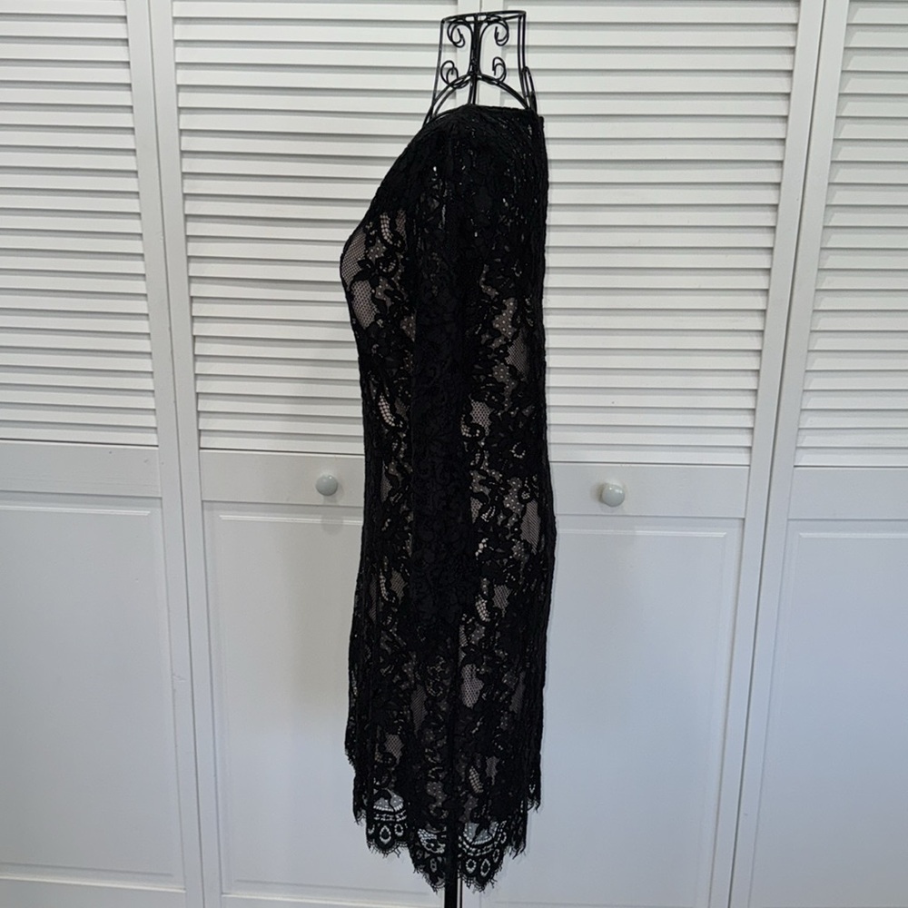NWT🖤BB DAKOTA Women's Hale Scalloped Black Lace Dress Size 4 - Picture 6 of 14